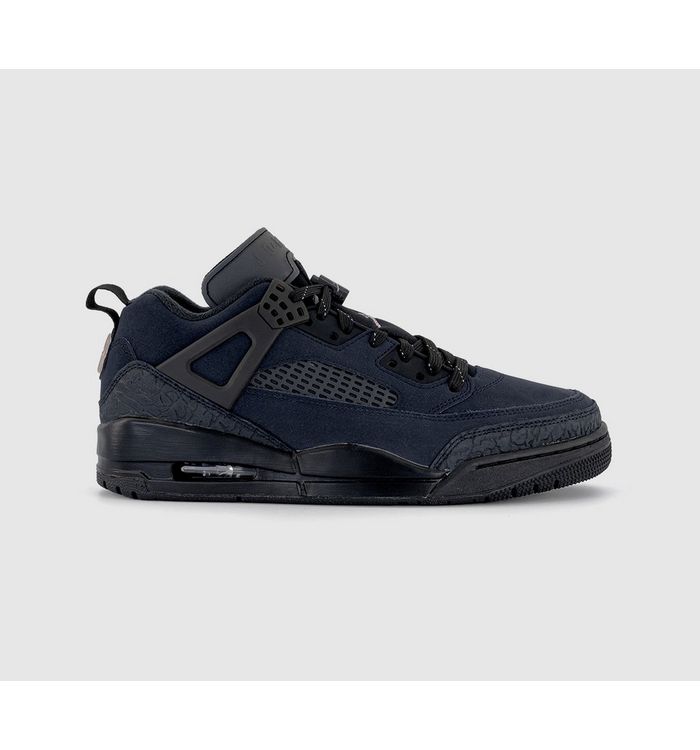 Jordan Mens Spizike Low Trainers Dark Obsidian Anthracite Light Violet Ore In Black