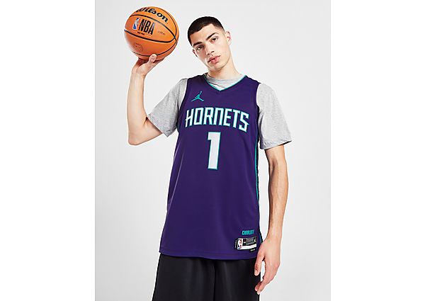 Jordan NBA Charlotte Hornets Ball #1 Swingman Jersey Navy