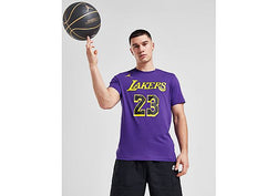 Jordan NBA LA Lakers James #23 Statement T-Shirt Purple