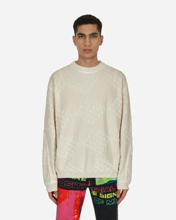 JORDANLUCA College Crewneck Sweater White