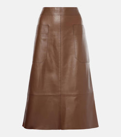 Joseph Blomfield leather midi skirt