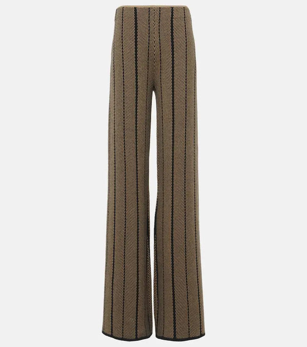 Joseph Chevron wool jacquard straight pants | LYBSTORE