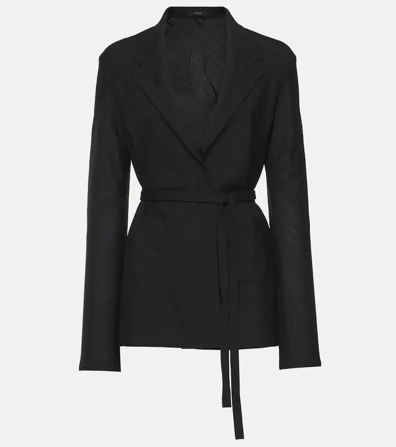 Joseph Haxo wool-blend voile wrap blazer