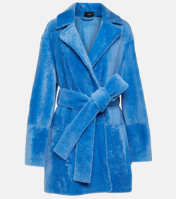 Joseph Javel shearling wrap coat | LYBSTORE