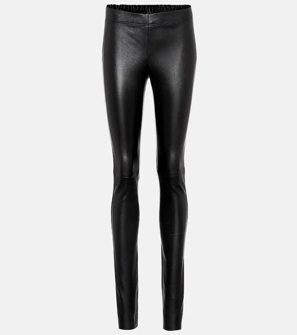 Joseph Mid-rise leather leggings | LYBSTORE