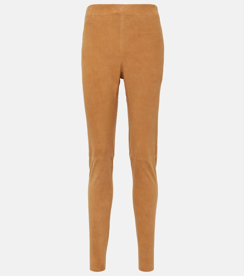 Joseph Mid-rise suede leggings