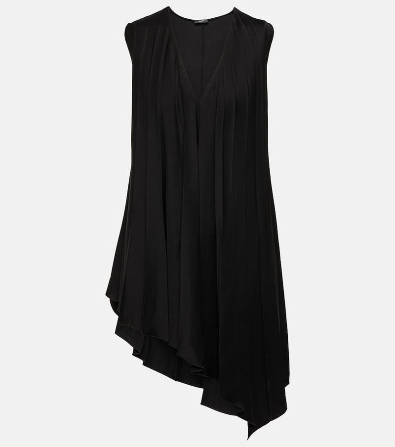 Joseph Pleated asymmetric satin top