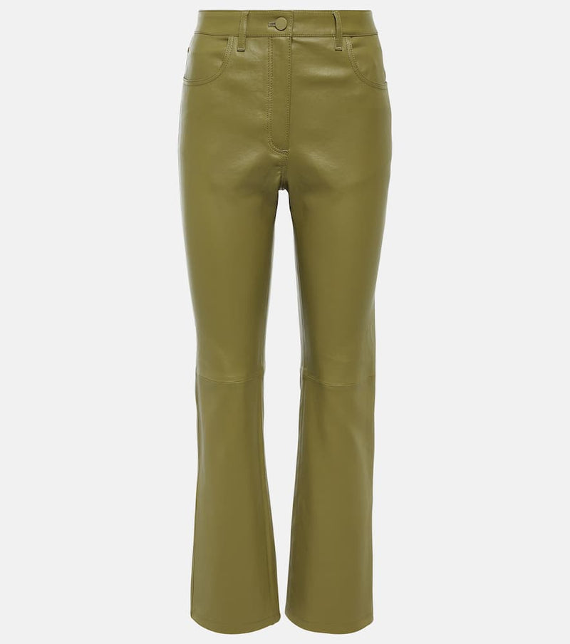 Joseph Stretch Duke leather straight pants