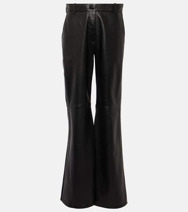 Joseph Tessier high-rise leather wide-leg pants