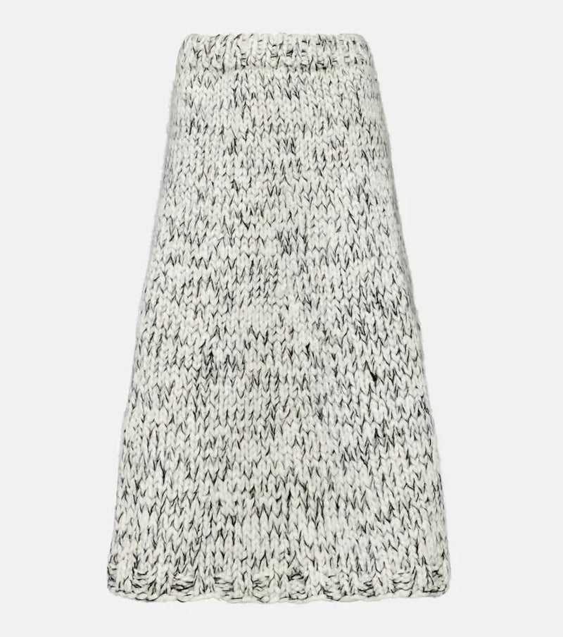 Joseph Wool-blend midi skirt | LYBSTORE