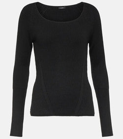 Joseph Wool ribbed-knit top | LYBSTORE