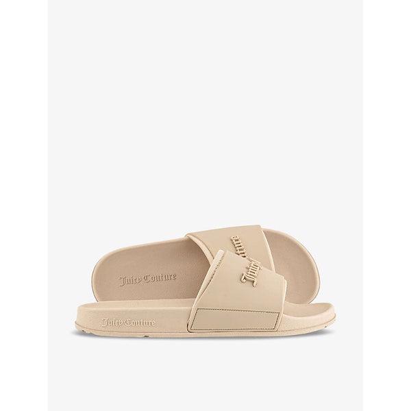 Womens Juicy Couture Breanna logo-embossed rubber sliders