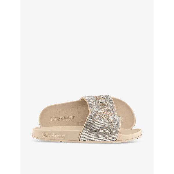 Juicy Couture Donna diamante-embellished rubber sliders