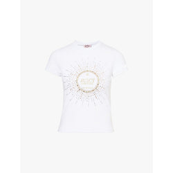 Juicy Couture Heritage Crown rhinestone-embellished cotton-jersey T-shirt