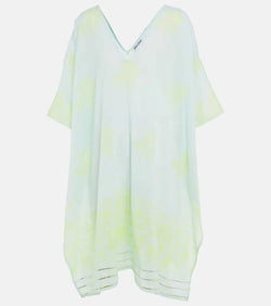 Juliet Dunn Printed cotton poncho