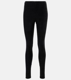 Junya Watanabe Glitter velvet leggings