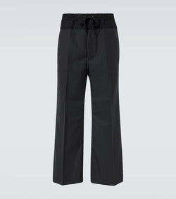 Junya Watanabe Pinstripe wool twill wide-leg pants