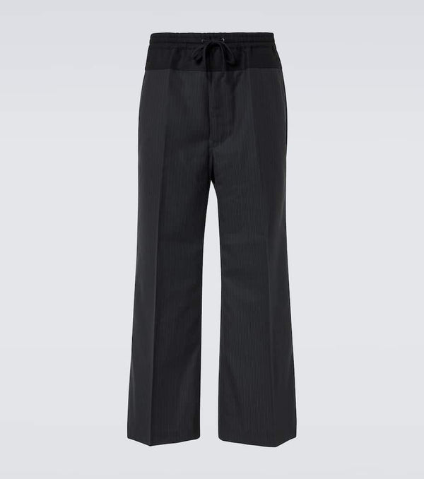 Junya Watanabe Pinstripe wool twill wide-leg pants