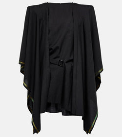 Junya Watanabe Striped cape minidress