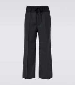 Junya Watanabe Striped wool twill wide-leg pants