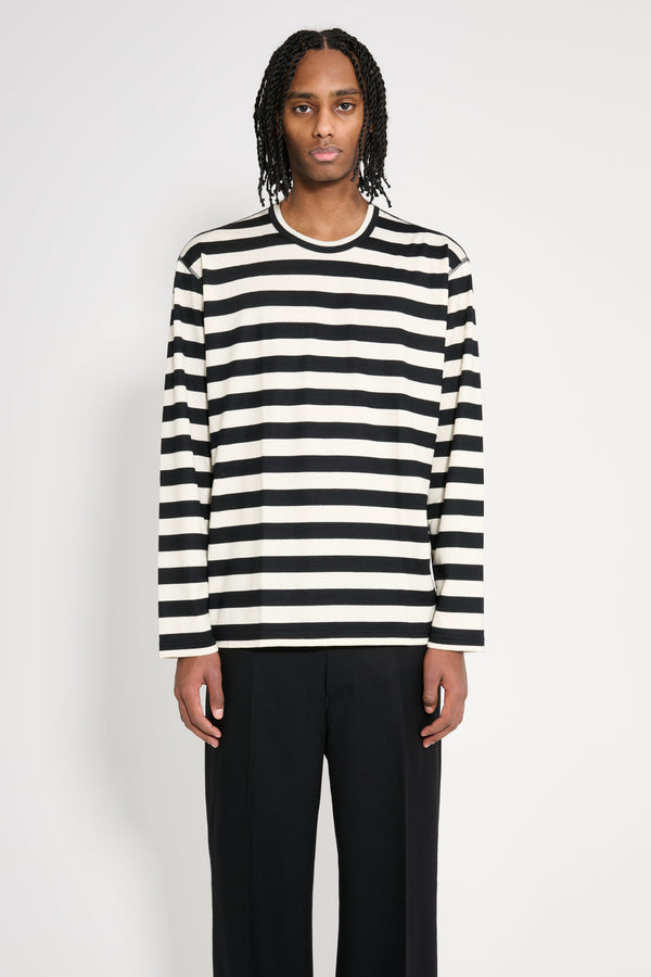 Junya Watanabe MAN Striped Long Sleeve T-shirt Black  White