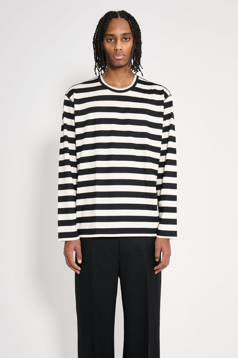 Junya Watanabe MAN Striped Long Sleeve T-shirt Black White