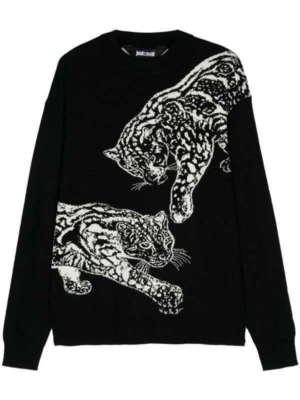 Just Cavalli Long Sleeve T Shirt With Print