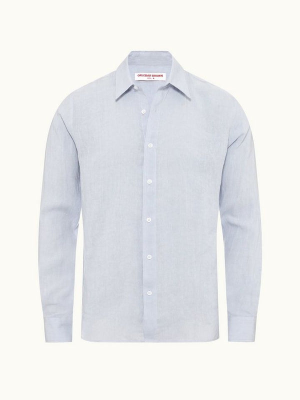 Justin Linen - Hush Relaxed Fit Classic Collar Laundered Linen Shirt