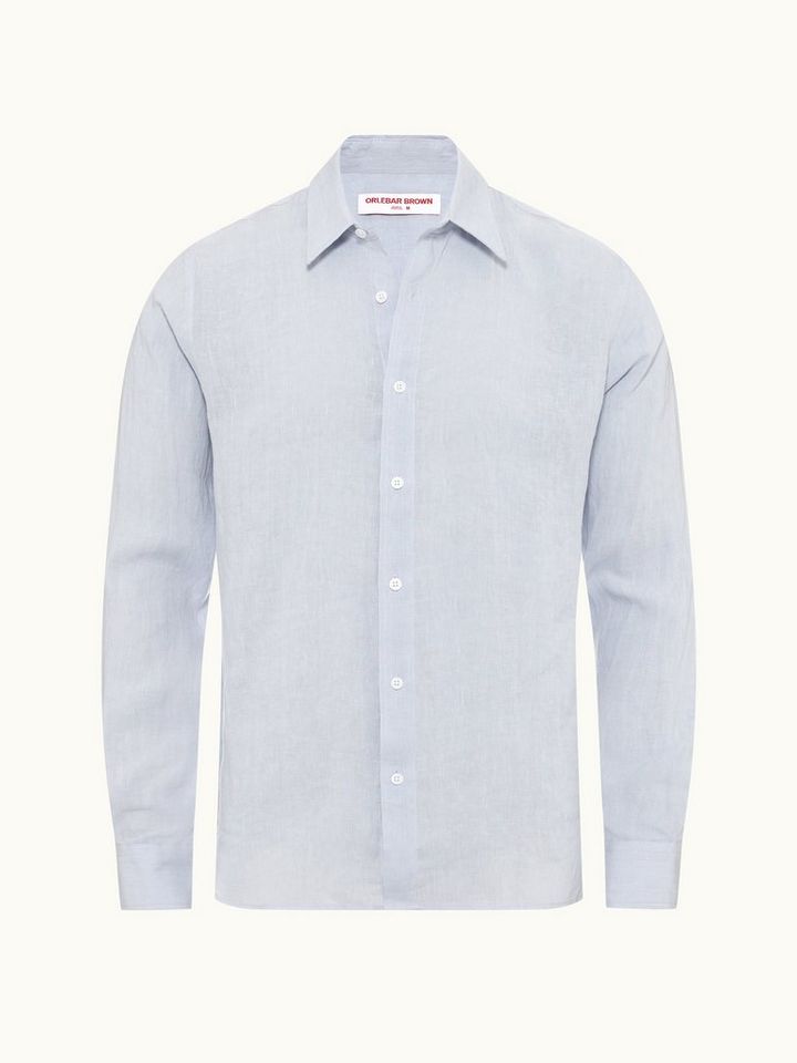 Justin Linen - Hush Relaxed Fit Classic Collar Laundered Linen Shirt