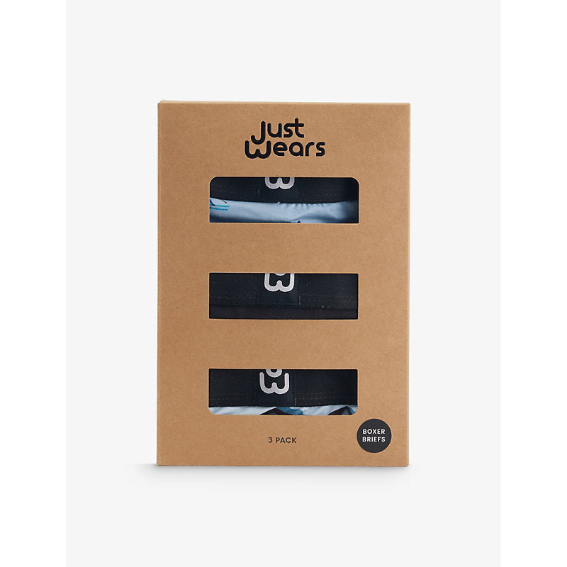 Mens Justwears Pack of three without-pouch stretch-jersey boxers