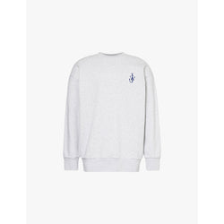 Mens Jw Anderson Anchor brand-embroidered organic-cotton sweatshirt