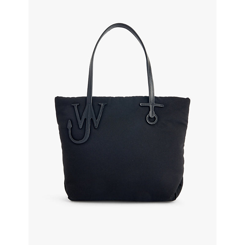 Jw Anderson Padded branded woven tote bag | LYBSTORE