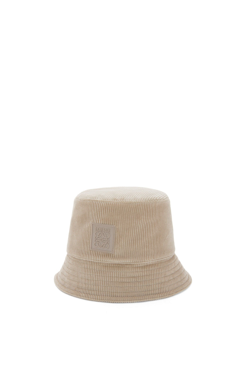 Patch bucket hat in corduroy