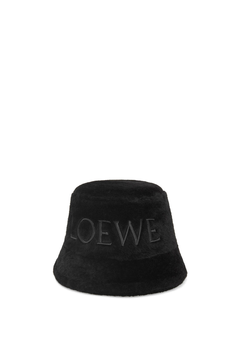 Loewe bucket hat in shearling