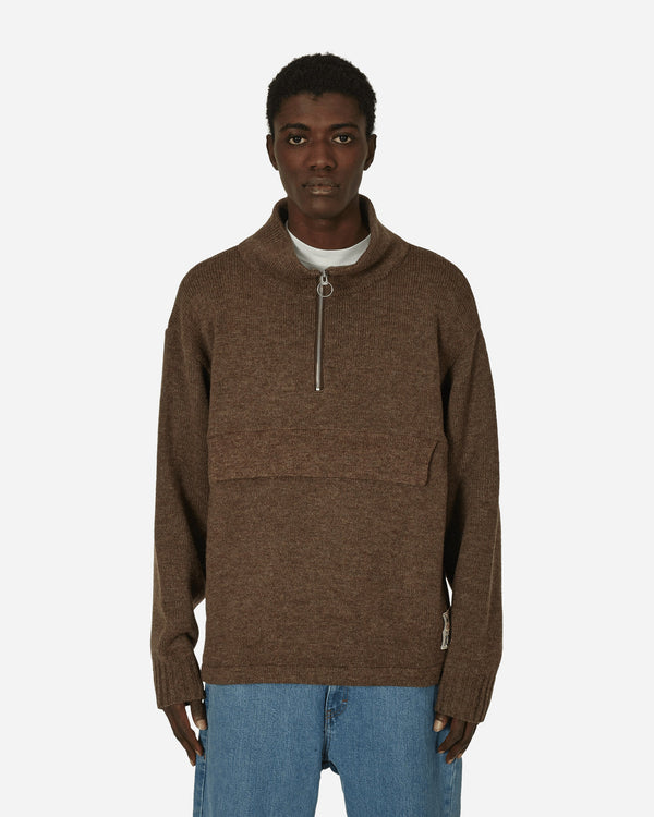 KAPITAL 5G Shetland Wool Half Zip Anorak Moca