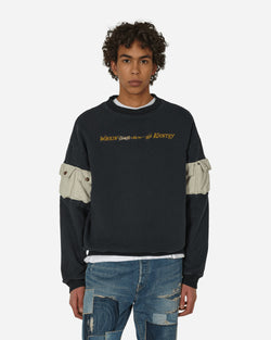 KAPITAL SWT Knit 2Tones Nickel 8 Sleeve Sweatshirt (Working Embroidery) Black