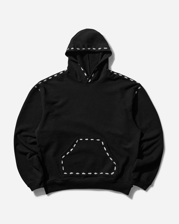 KAPITAL Men s SWT Knit Marionette Hoodie Black