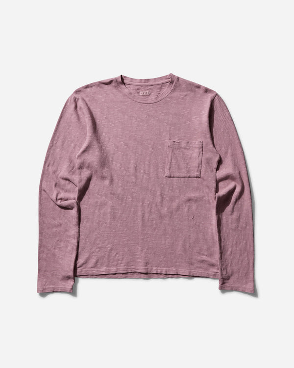 KAPITAL Men s Amuse Knit Pocket Longsleeve T-Shirt Pink