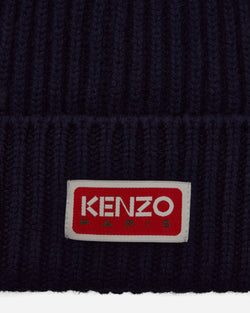 KENZO Paris Logo Beanie Midnight Blue