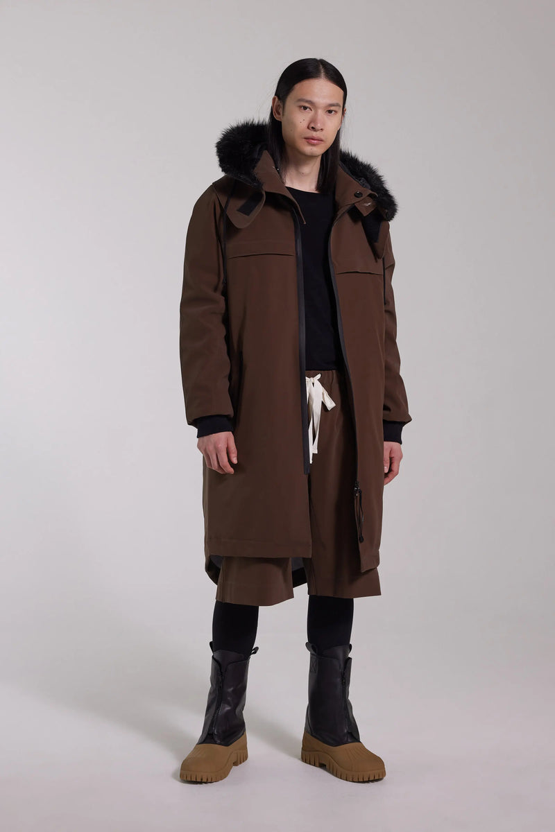 Stutterheim Kalix Matte Parka Dark Brown