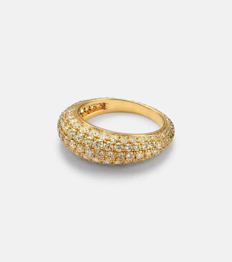 Kamyen 18kt gold ring with diamonds