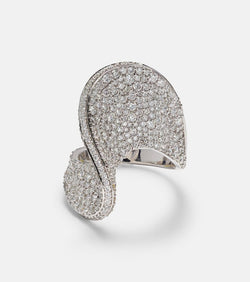 Kamyen 18kt white gold ring with diamonds