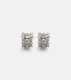 Kamyen Art Deco 18kt white gold earrings with diamonds