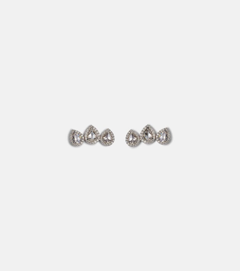 Kamyen Kanika 18kt white gold earrings with diamonds