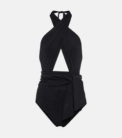 Karla Colletto Cutout halterneck swimsuit