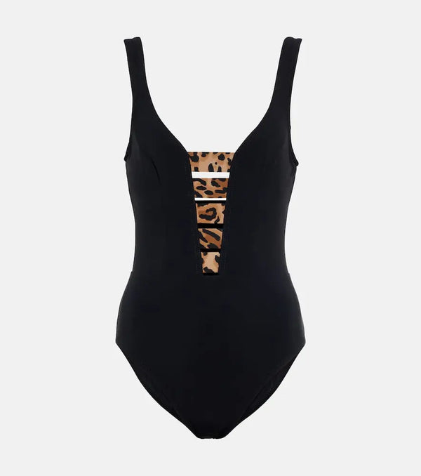 Karla Colletto Leopard-print strap-detail swimsuit | LYBSTORE