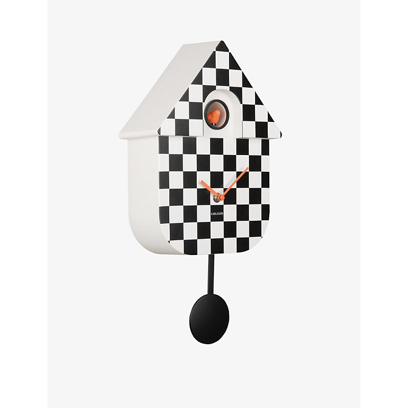 Karlsson Checkerboard-print cuckoo wall clock | LYBSTORE