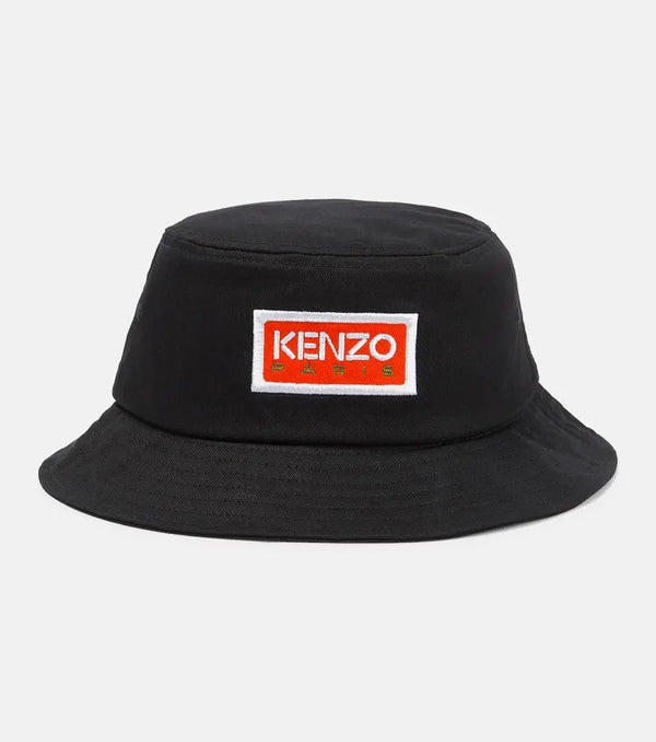 Kenzo Logo embroidered cotton bucket hat | LYBSTORE