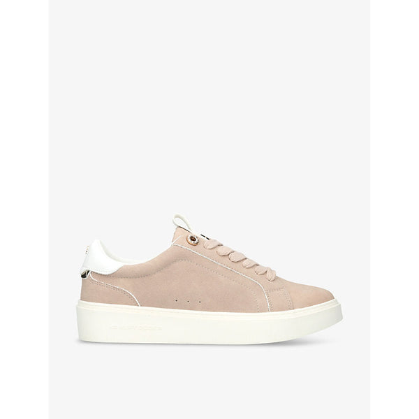 Kg Kurt Geiger Lovie logo-plaque suedette low-top trainers | LYBSTORE