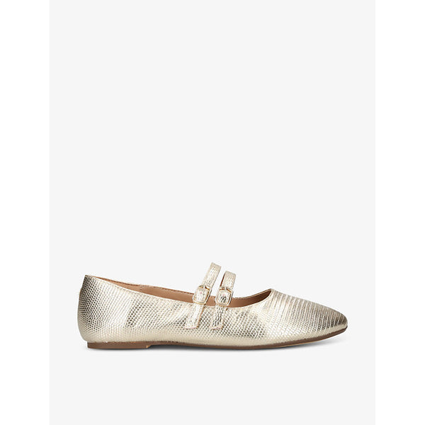 Kg Kurt Geiger Magic double-strap patent faux-leather ballet flats | LYBSTORE